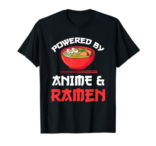 Powered by Anime & Ramen Merchandise,Short Sleeve T-Shirt
