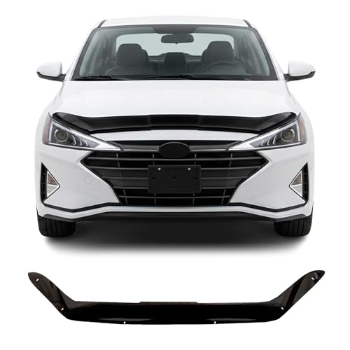Déflecteurs d'air capot de voiture OMAC Elantra 2017-2021 finition acrylique noir premium
