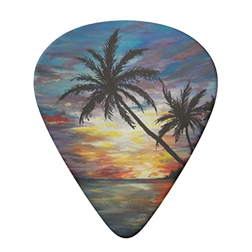 Tropical Sunset Lot de 6 médiators pour guitare acoustique, guitare électrique, basse, ukulélé – fins, moyens et épais - Les Beatles, Paul McCartney, John Lennon, RIngo Starr, George Harrison Tropical Sunset Lot de 6 médiators pour guitare acoustique, guitare électrique, basse, ukulélé - fins, moyens et épais – Image 4