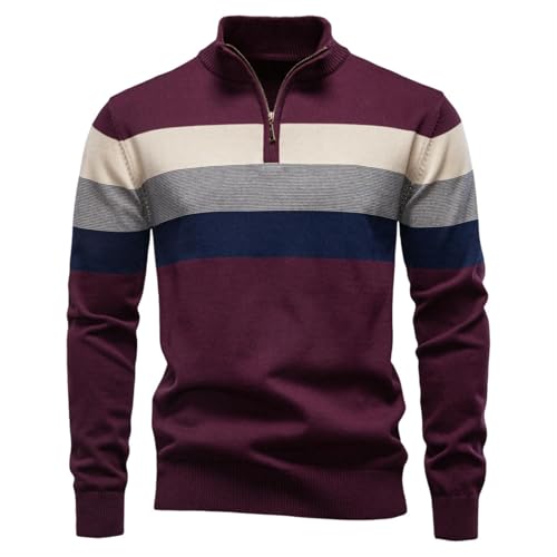 Pull en tricot à col montant ouvert homme pour affronter le froid du matin