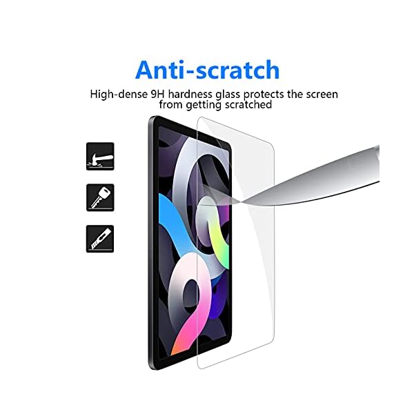 2 Stück Schutzfolie Kompatibel mit iPad Air 4 10,9 Zoll 2020 und iPad Pro 11 Zoll 2021/2020/2018, 9H,Anti-Kratzen… – Bild 4