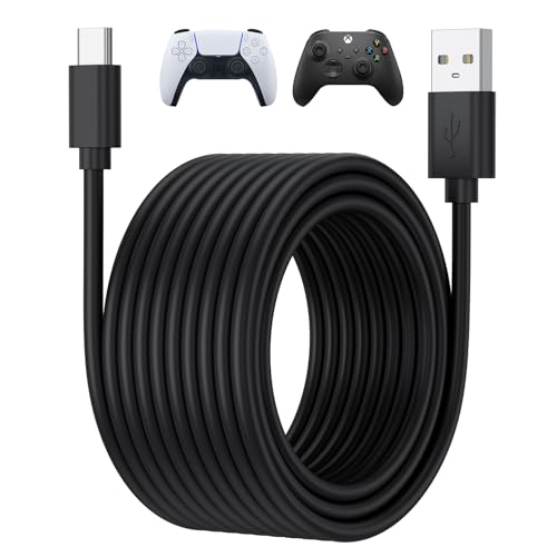10Ft Charger Cable for PS5/PS5 Pro Controller,for Xbox Series X/Series S/Switch Pro Controller, Fast Charging USB Type C Charger Cord Compatible with PS5 Dual Sense - 1pack