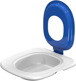 Reykentu Kit de entrenamiento de inodoro para gatos, entrenador universal reutilizable para inodoro, herramienta de asiento de entrenamiento de inodoro para gatos para limpieza de mascotas, color azul