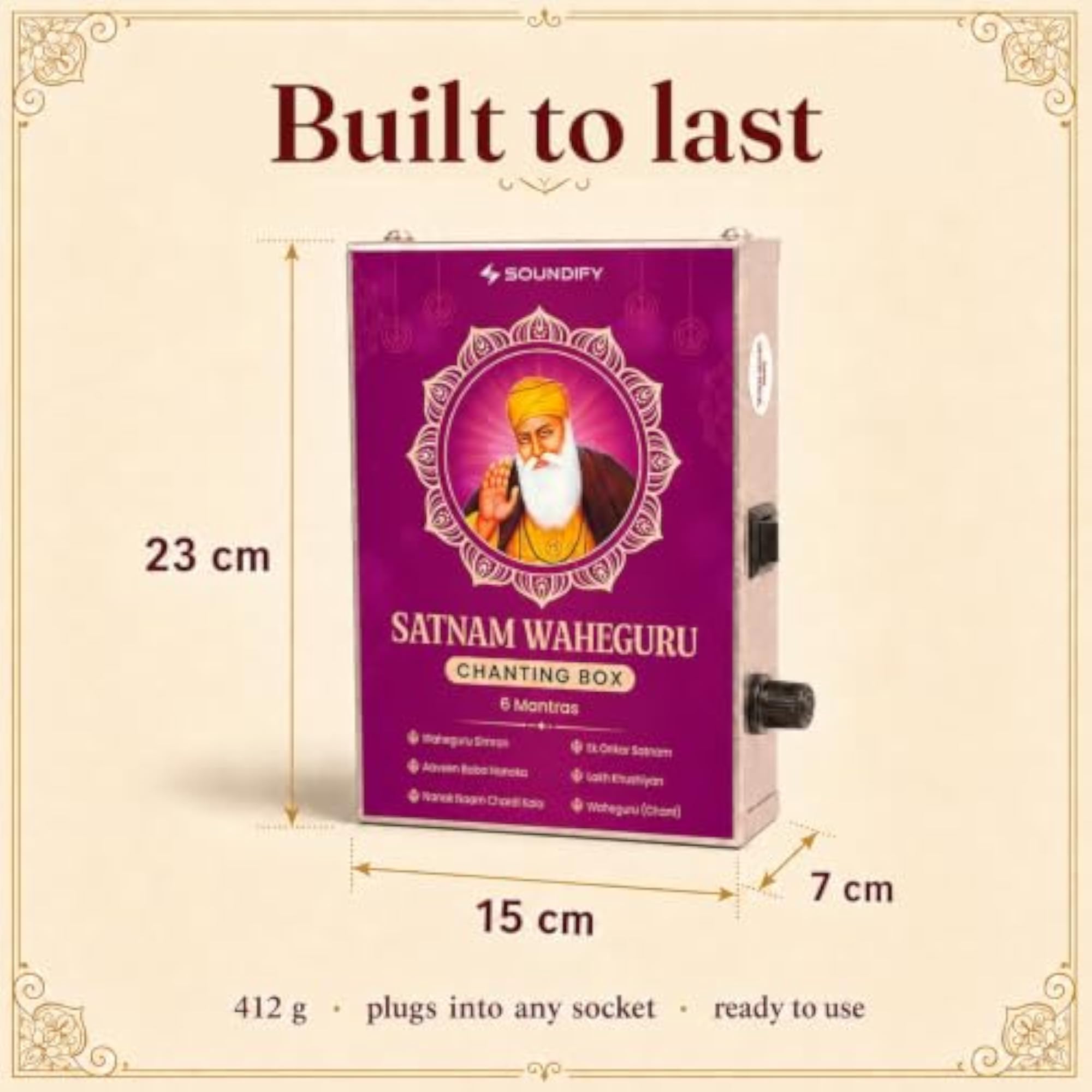 Waheguru Sikh Mantra Chanting Box 6-in-1