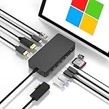 New Microsoft Surface Dock Triple Displays 4K@60Hz HDMI+USB C+DP with Power Adapter, Surface Pro Docking Station for Microsoft Surface Pro 11/10/9/8/X/7/6/5/4/3,Surface Laptop 7/6/5/4/3/2/1,Surface Go