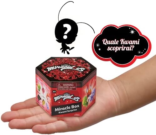 Bandai Miraculous Ladybug And Cat Noir Kwami Surprise Box With Figurine | Surprise Kwami Toy Inside | Mystery Kwami Miraculous Toys Collect Them All | Blind Box Miraculous Kwami Figure With Jewel