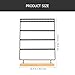 Beaupretty Iron Earring Holder with Wooden Stand 5-tier Metal Jewelry Display Stand with 100 Large Holes for Earrings and Necklace Organizer Fashion Jewelry Rack for Home Decor