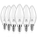 Energetic E12 LED Candelabra Light Bulbs 5.5W (60 Watt Equivalent), 4000K Cool White, 600LM Chandelier Light Bulbs, B11 Candle Bulbs for Ceiling Fan, CA 80 Recessed Can Light, Non-Dimmable, Pack of 6