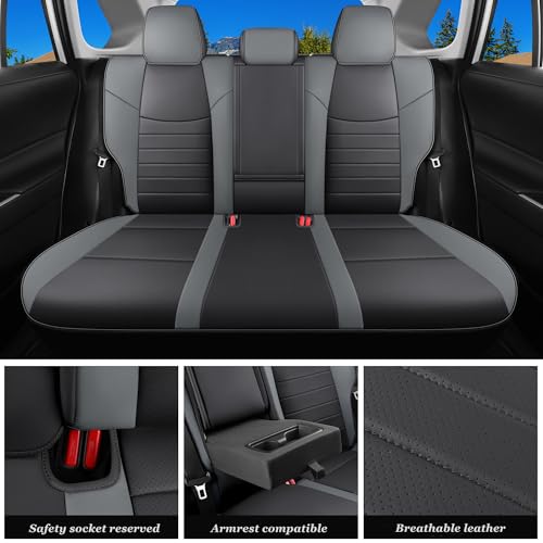 Image of Red Rain Leather Seat Cover Custom for 2019-2026 Toyota RAV4 Seat Covers