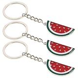 Ipetboom 3piezas Llavero de Sandía Kawaii Dije de Metal para Bolso Accesorios de Llavero para Mochila Obsequio para Dije de Sandía para Monedero