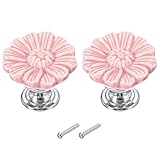 PATIKIL Tiradores Florales Vintage 1-5/16', 2 Pcs Tiradores Redondos De...