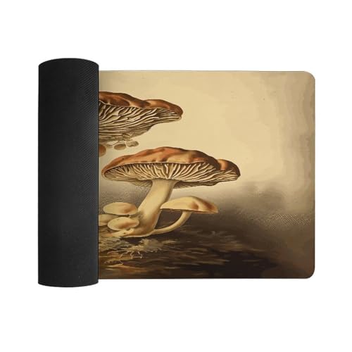 Alfombrilla para escritorio Vintage Mushrooms 60x30 cm goma miniatura 3