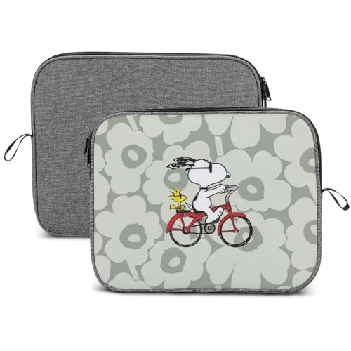 スヌーピー 花柄 【 ラップトップケース 13インチ 14インチ 】 パソコンケース PCケース ノートパソコンバッグ スリーブ 耐衝撃 軽量 撥水加工 全面保護 アニメ 可愛い おしゃれ メンズ レーディス