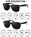 MEETSUN Polarized Sunglasses for Men Women Classic Retro Sun Glasses for Driving Fishing UV Protection 2 Pack C3 Matte Black Frame/Grey Lens