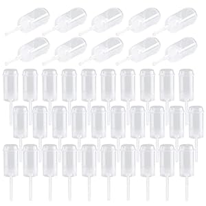 EKIND Round Shape Clear Push-Up Cake Pop Shooter Plastic Containers with Lids, Base & Sticks, Pack of 40
