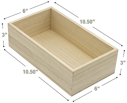 Sorbus Unfinished Wood Crates - Organizer Bins, Wooden Box For Pantry Organizer Storage, Closet, Arts & Crafts, Cabinet Organizers, Containers For Organizing (4 Pack) #TOP6
