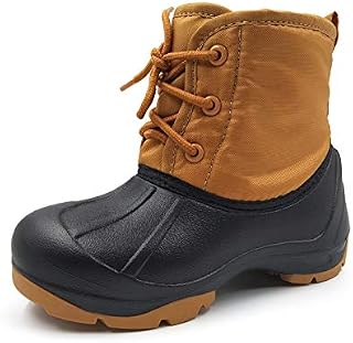 AMOJI Kid Snow Boots Warm Faux Fur Lined Winter Shoes KB9907