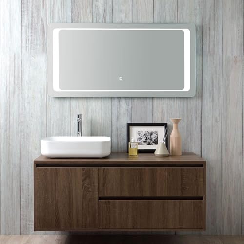 Kiamami Valentina - Meuble de Salle de Bain Suspendu 120cm avec Portes et tiroirs, lavabo...