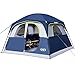 UNP Tents 6 Person Waterproof Windproof Easy Setup,Double Layer Family Camping Tent with 1 Mesh Door & 5 Large Mesh Windows -10'X9'X78in(H) (Dark Blue)