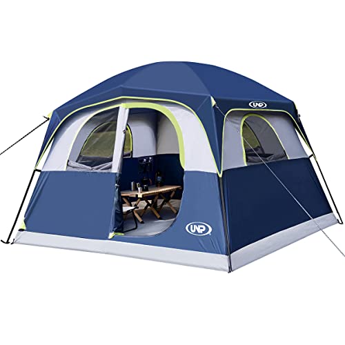 UNP Tents 6 Person Waterproof Windproof Easy Setup,Double Layer Family Camping Tent with 1 Mesh Door & 5 Large Mesh Windows -10'X9'X78in(H) (Dark Blue) by unp - Image 8