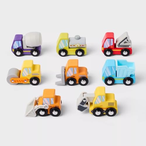 Giggle Scape Construction Car Set – 9-Piece Set with 8