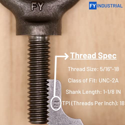 3 Pcs Lifting Shoulder Eye Bolts 5/16"-18 X 1-1/8" #TOP4