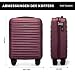 WITTCHEN Skyspeed Line Kabinenkoffer Kleines Kabinengepäck ABS Hartschalenkoffer Reisekoffer Rollkoffer Kleiner Koffer Trolley Kombinationsschloss Teleskopgriff Maroon Lufthansa/Eurowings/Ryanair
