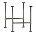 Produktbild 2x Natural Goods Berlin Tischgestell PIPE | Temperguss Tischbeine Schwerlast Vintage stabile Tischkufen Möbelbeine metall Hairpin Legs | Wasserrohre Fitting | DIY 1 Zoll (B55cm * H72cm, Industrial)