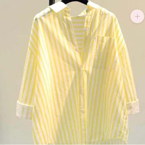 Image of Womens Striped Oversized fit poplin Shirts
