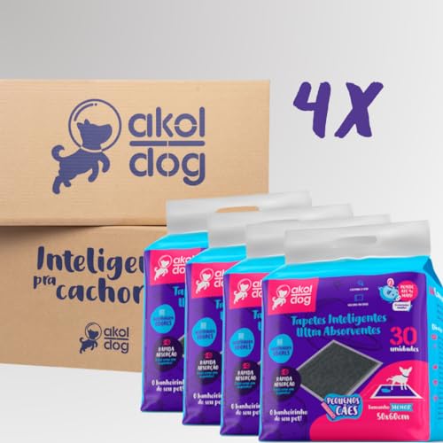 Kit 4 Pacotes Tapete Higiênico Akol Dog 50x60cm