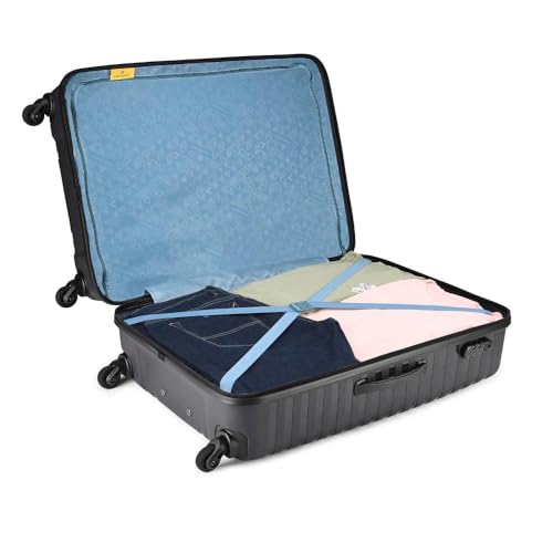 Image of VIP Aristocrat Sonet 2 Pc Set Cabin 55cm (Small) & Check-in 65cm(Medium) 4W Trolley Bags for Travel Hard Case Luggage, Lightweight Bag & Combination Lock|7 Years Warranty (Charcoal Grey)