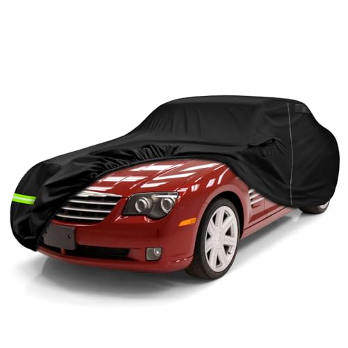 Image of Waterproof Car Cover Compatible with 2004-2008 Chrysler Crossfire Accessories, All Weather Classic Car Covers with Inner Cotton&Zipper Door for Snow Rain Protection