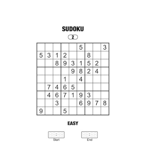 Sixstore Sudoku-Puzzlebuch, A5, Spiralbindung, Reisegröße, Orange