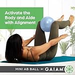Gaiam Mini Ab Ball, 8 Inch Inflatable Anti-Burst Exercise Ball for Core Strength, Pilates, Yoga, and Physical Therapy, Includes Inflation Straw, Plug & Downloadable Exercise Guide - Image 3