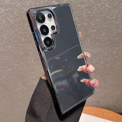 Coque Samsung Galaxy S25 Ultra antichoc intégrale miroir noir écran protégé