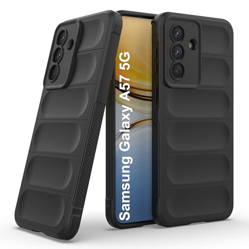 Image of Zapcase Back Case Cover for Samsung Galaxy A57 5G | Compatible for Samsung Galaxy A57 5G Back Cover | Liquid Silicon Magic Case with Camera Protection | Black