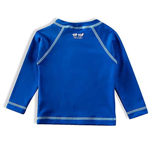 Camiseta Praia Manga Longa Astrodino, Tip Top, Toddler Menino, Azul Royal, 3T