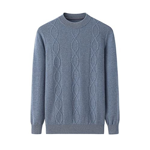 Cashmere Thickened Round Neck Wool Pullover Men's Winter Daily Casual Loose Sweater