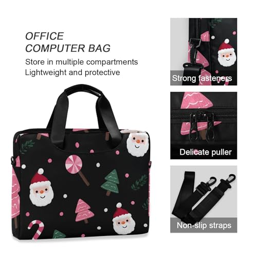 Maletín para laptop con diseño Santa Claus 13-15.6 pulg miniatura 5