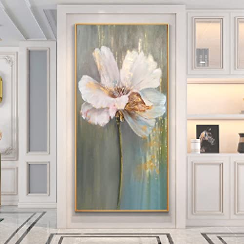 Peinture florale abstraite 40x80 cm sans cadre impression sur toile de luxe pour salon