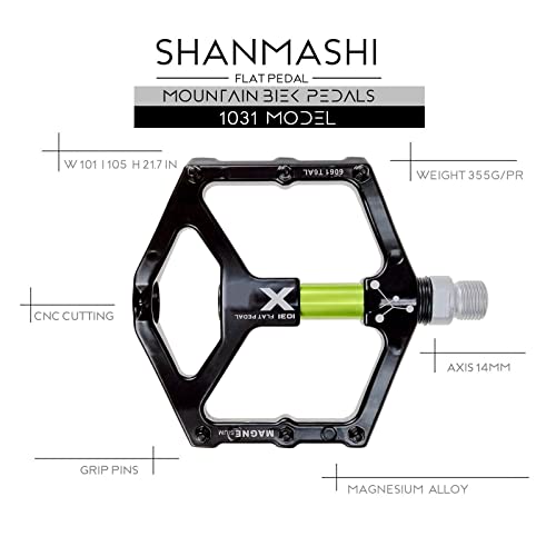 Bicycle Pedal Fit For Mountain Bmx Road Flat Bicycle Pedal Magnesium Alloy Platform Sealed Bearing Cycling Parts Modified Parts (Color : Blue) #TOP1