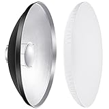 NEGRO EXTERIOR Y PLATA INTERIOR: Altera la forma y la intensidad de la salida de luz de sus cabezales de flash; Dirige toda la salida de luz estroboscópica al conjunto; Esculpe las características faciales y crea hermosas sombras y atrapa las luces