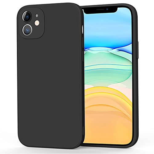 AK Coque en Silicone pour iPhone 11 (2019), 6,1-Pouces, Étui de Protection Complète du Corps au Toucher Soyeux, Housse Doublure Douce en Tissu Microfibre,...