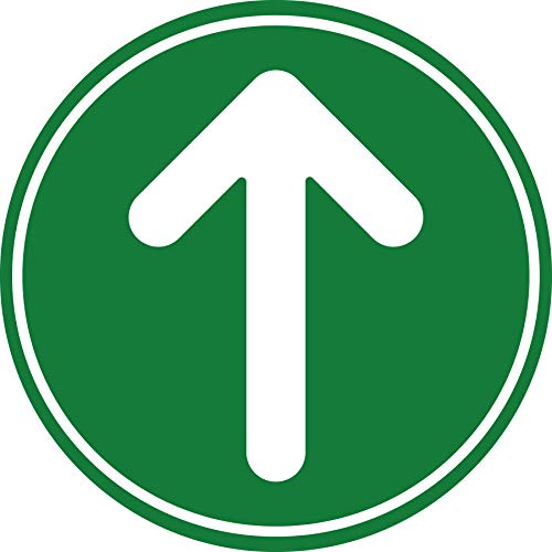 Cinsey 15pcs Pegatina Flechas Suelo Verde Vinilo Autoadhesivo Pegatinas de Seguridad para Indicación Recorrido Seguridad