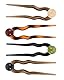 JUKOTA 4 Stück U-förmige Haarnadeln French Twist Hair Pin Französische Haarnadel Gabel Hochsteckfrisur Chignon Pins Kopfschmuck für Frauen Langes Frisurenzubehör
