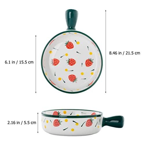 UPKOCH Tigelas de sopa de cebola francesa com alça linda tigela de cozimento de cerâmica de morango