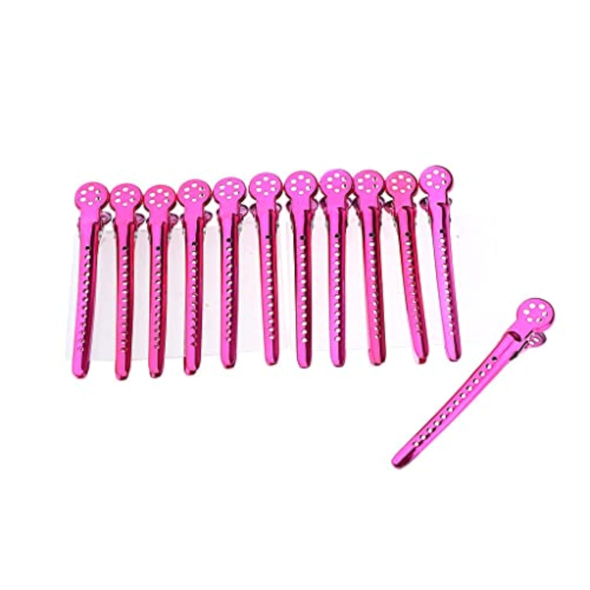 12Pcs Stainless Duck Sectioning Clips for Haircut Styling