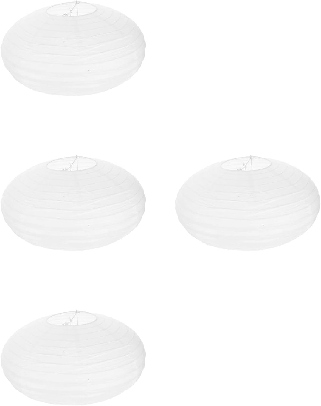 LUOZZY 4pcs Indoor Pendant Light Shade Festive Wedding Decoration Craft Paper Lantern DIY Graffiti White Lamp Cover Flying Saucer Style