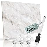 Wiaret Magnettafel Memoboard Magnetpinnwand für jede Art von Magneten zum Beschriften - 60x40 cm Notiztafel div. Designs, Tafel abwaschbar mit 5 Magneten & Stift