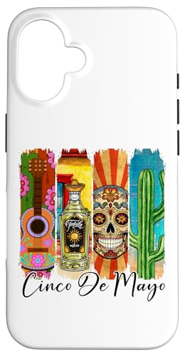 Cinco De Mayo Skull Tequila Cactus Guitare Art Coque pour iPhone 16 Cinco De Mayo Skull Tequila Cactus Guitare Art Coque pour iPhone 16